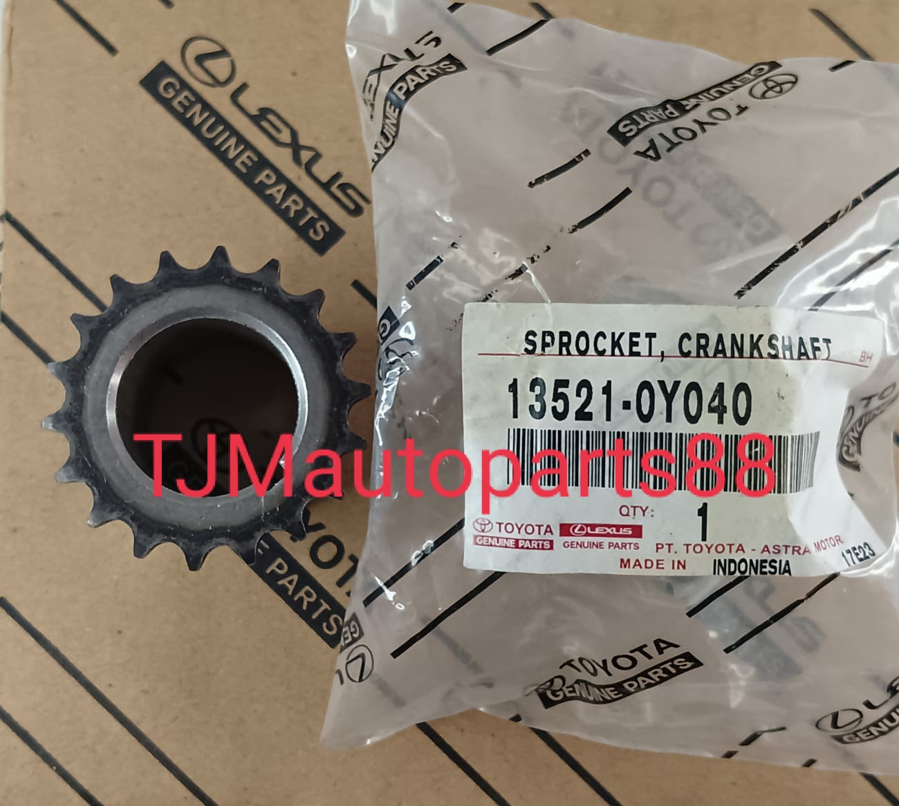 Sprocket Crankshaft Gigi Kruk As Agya Calya Yaris13521-0Y040 OY040 ORIGINAL Harga 145,000 rupiah*Gratis Ongkir