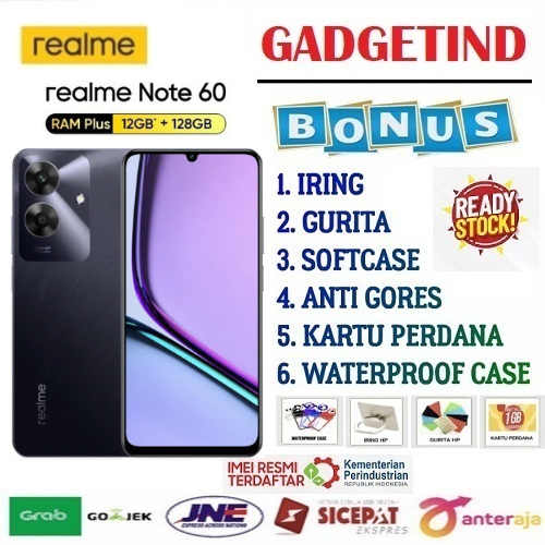 Sale Realme Note 60 8/256Gb | 6/128Gb | 4/64Gb - Armorshel Protection | Tuv Rheinland | 32Mp Camera | 48-Month Fluency | Ip64 Dust & Water Resistance Giá 947,360 Đồng*Miễn phí vận chuyển