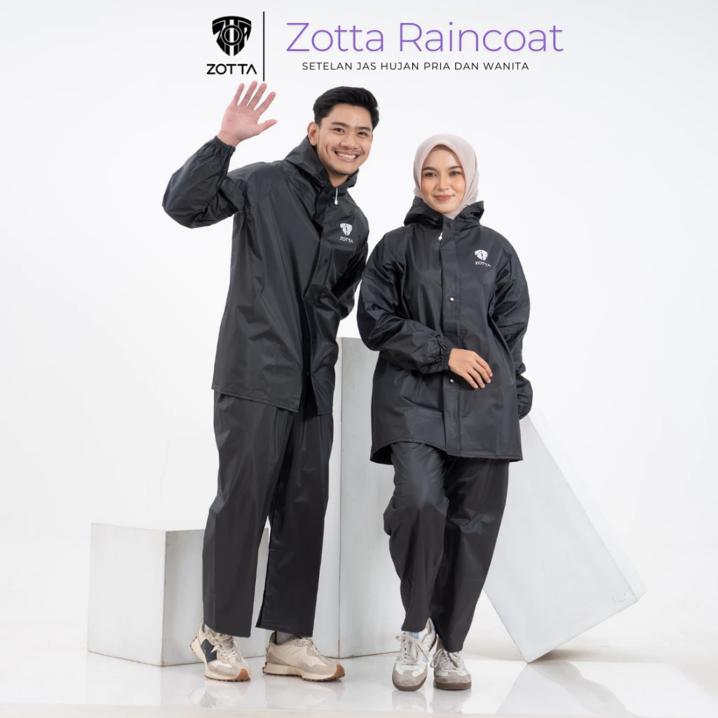 Zotta adult men women raincoat elastic wear-resistant thick pants suit Harga 99,000 rupiah*Gratis Ongkir