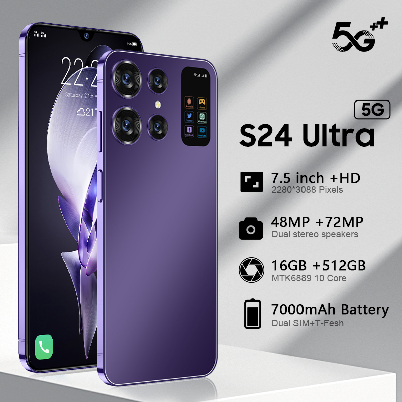 【Bisa COD】Original handphone S24 Ultra Hp murah terbaru 7.5inci layar penuh Cuci Gudang 2024 Ponsel Baru HP 16GB+512GB handphone hp baru original 2024 Garansi resmi Promo Harga  1,140,555 Ringgit*Penghantaran Percuma