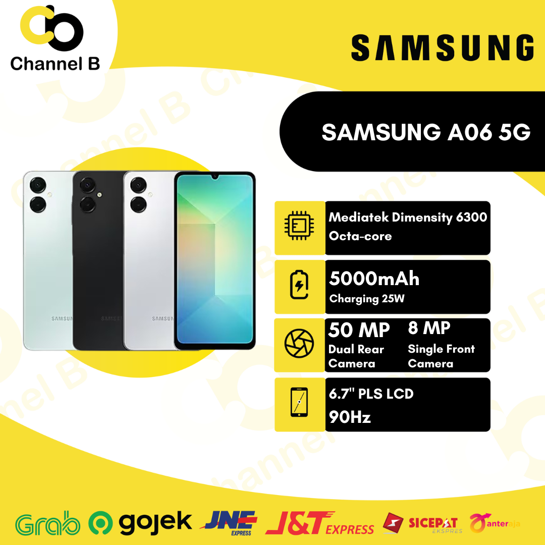 Samsung Galaxy A06 5G Smartphone ( Ram 6GB + Rom 128GB ) - Garansi Resmi Harga 2,099,000 rupiah*Gratis Ongkir