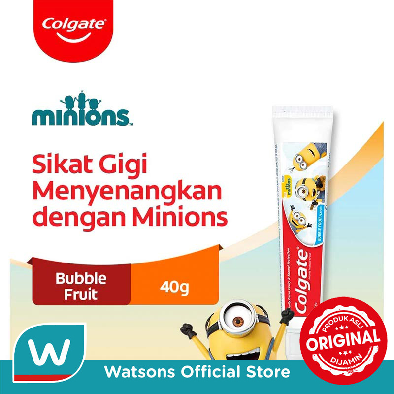 Colgate Kids Minion Bubble Fruit Toothpaste 40g - Pasta Gigi Anak