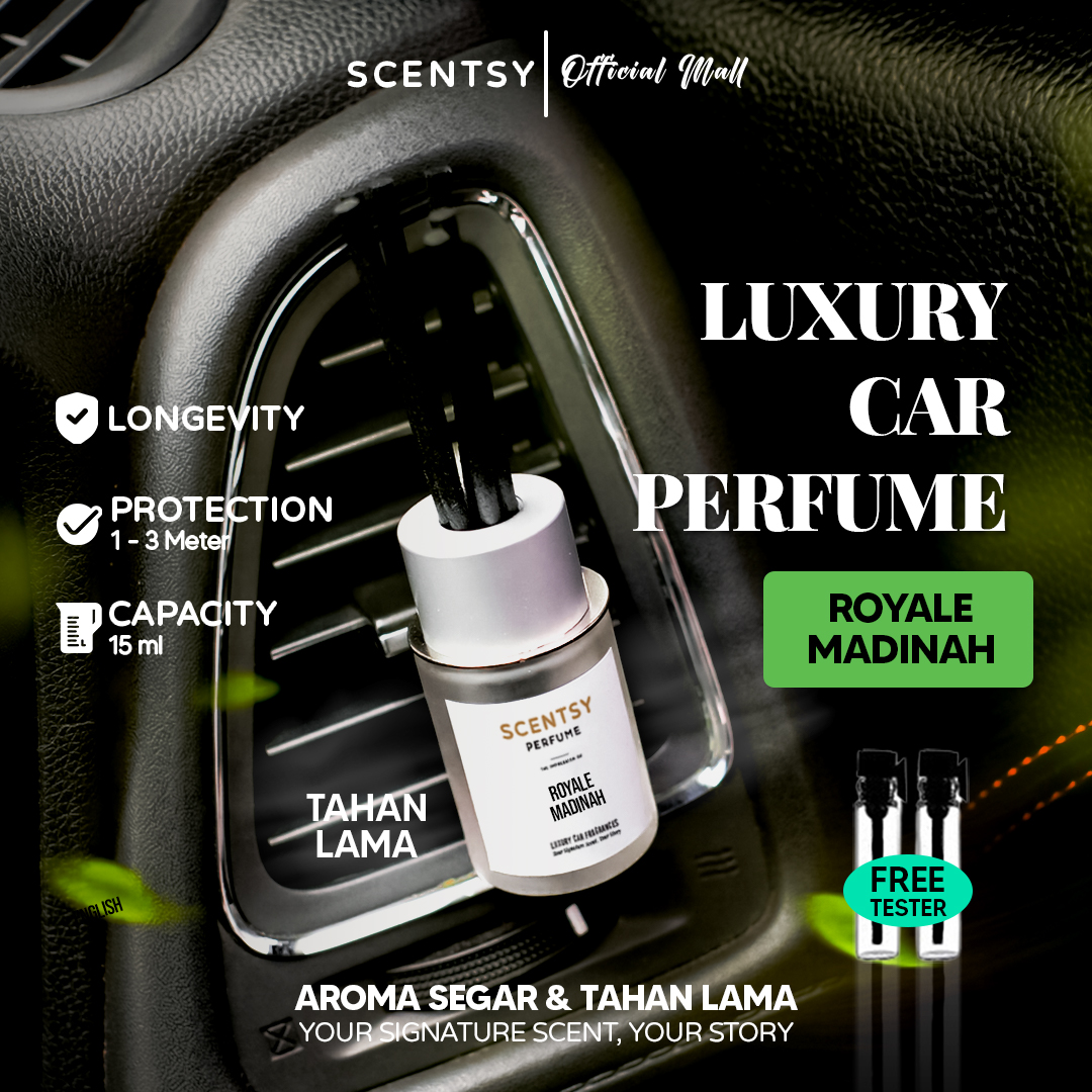 Scentsy Car Perfume Clip-On Ac 15 ml Car Freshener Royale Madinah Aromatherapy Diffuser Vent Clip Car Fragrance Clip-On Car Ac Anti-Nausea Room Fragrance Inspired by Luxury Fragrances Harga 19,950 rupiah*Gratis Ongkir