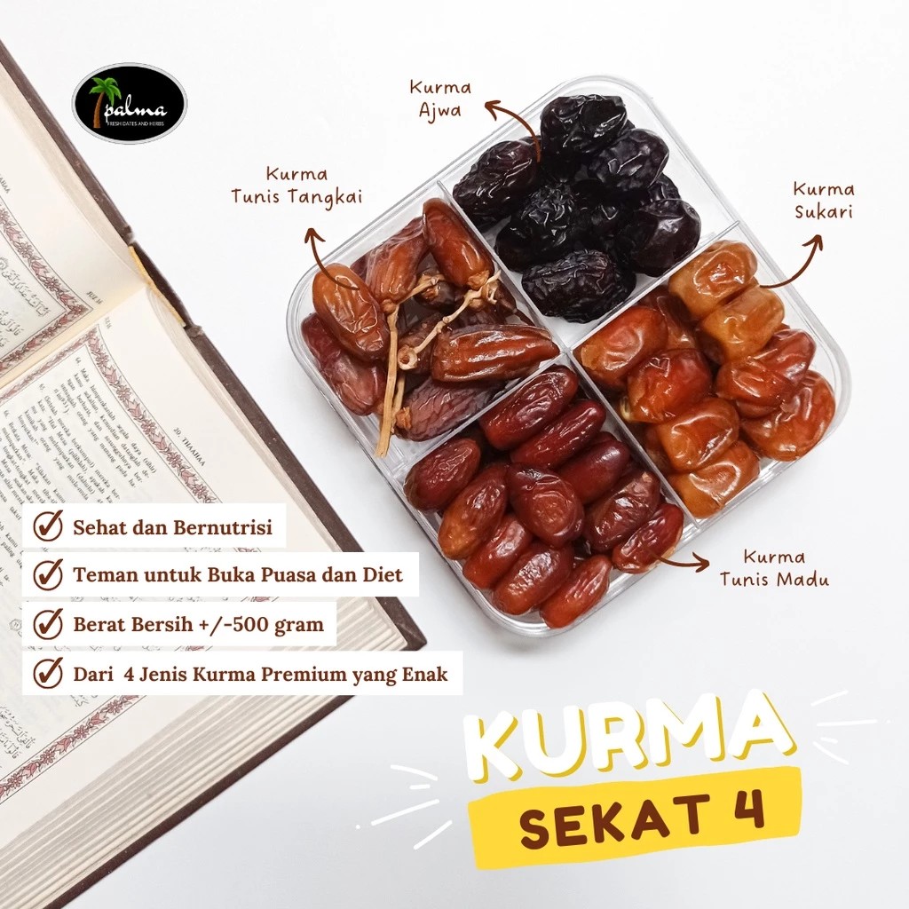 4 in 1 Umroh Hajj Souvenir Package Gift Souvenir Gift Set of 4 Contains 4 Kinds of Hajj Umrah Souvenirs Ajwa Sukari Khalas Dates Tunisia Honey Hampers Souvenirs
