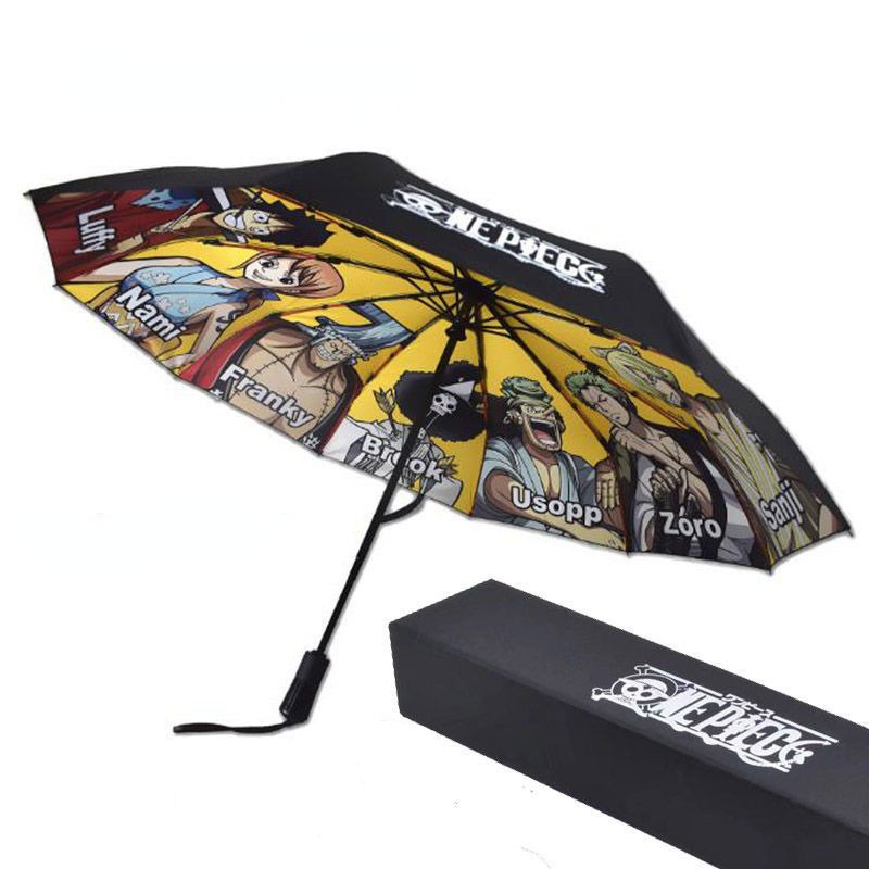 One Piece Luffy Outdoor Anime Automatic Jumbo Folding Umbrella 3-Fold Birthday Gift Box Harga 155,000 rupiah*Gratis Ongkir