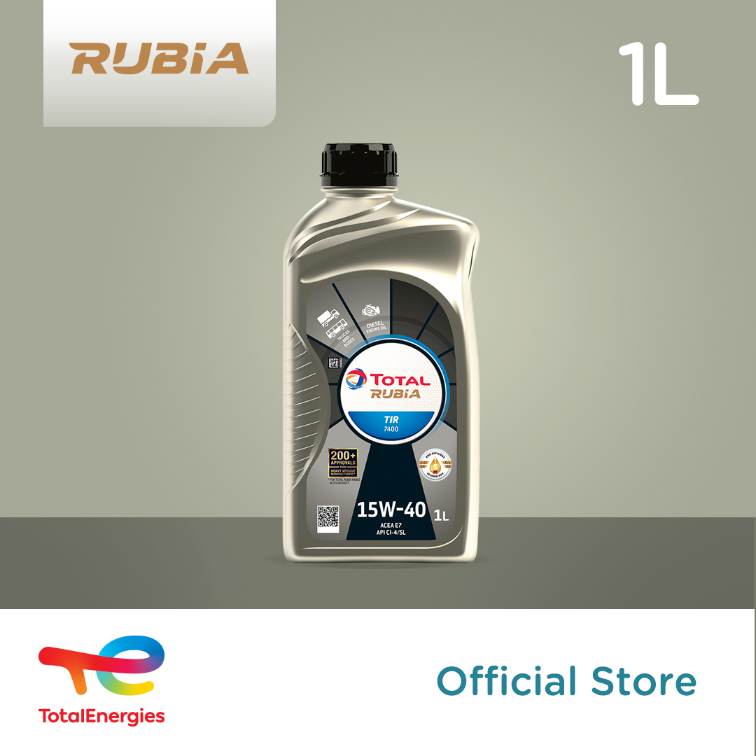 TotalEnergies - Rubia TIR 7400 15W-40 CI-4 Oli Mesin Mobil Diesel 1L Harga 130,000 rupiah*Gratis Ongkir