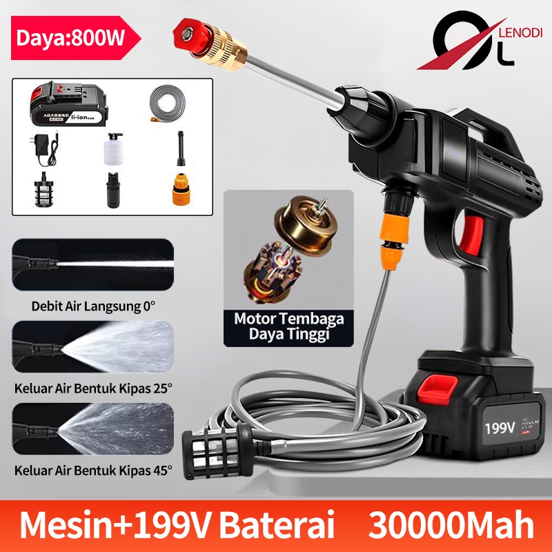 LENODI 800W Alat Cuci Mobil Cuci Staem Ac Mobil Alat Cuci Motor Semprotan Cuci Motor Pompa Mesin Steam Power Spayer Alat Portable Nirkabel Harga  129,000 rupiah*Gratis Ongkir