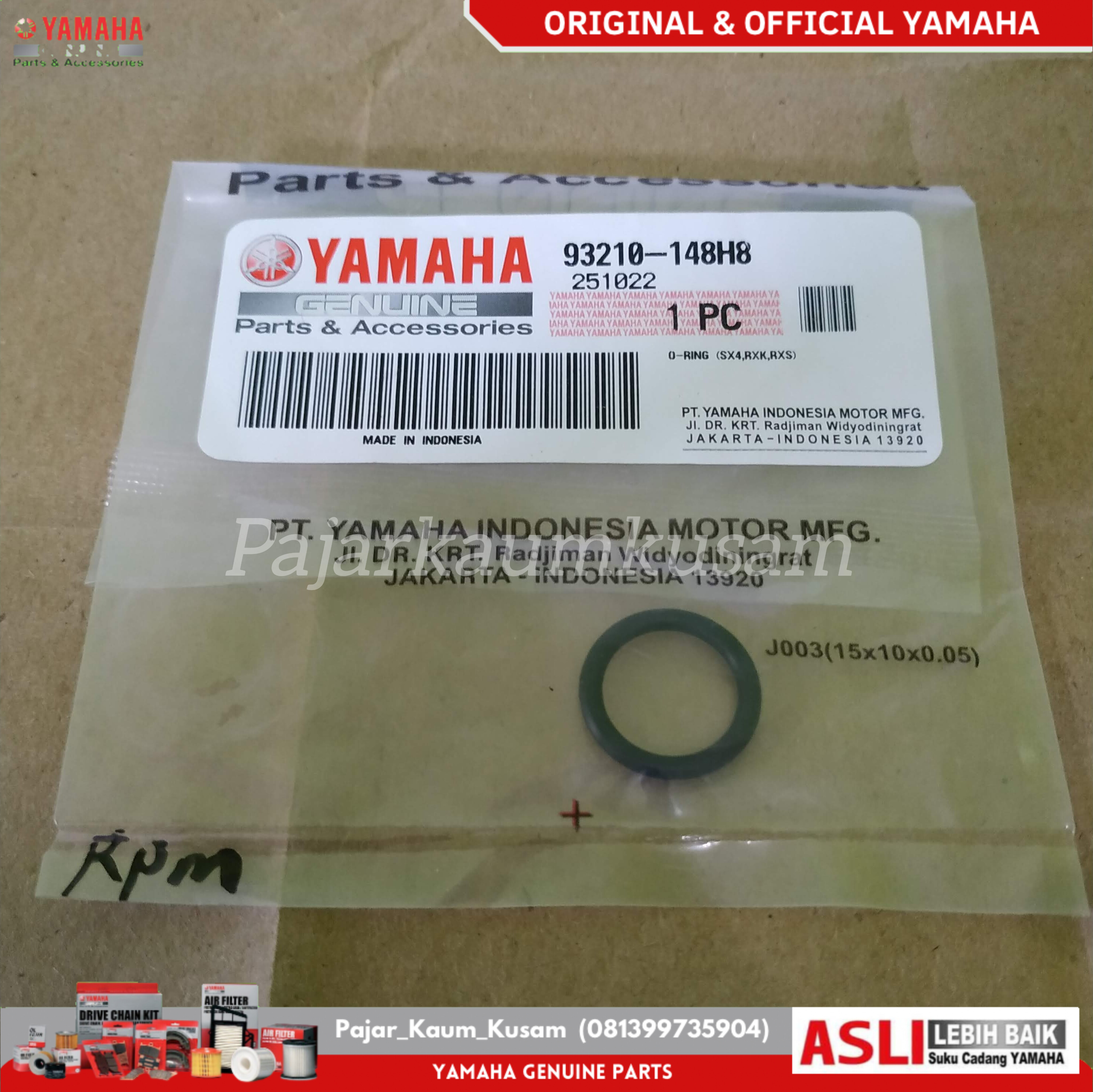 ORING TUTUP OLI GARDAN NOUVO NMAX AEROX N MAX LEXI ORIGINAL 93210-148H8 O-RING Harga 25,000 rupiah*Gratis Ongkir