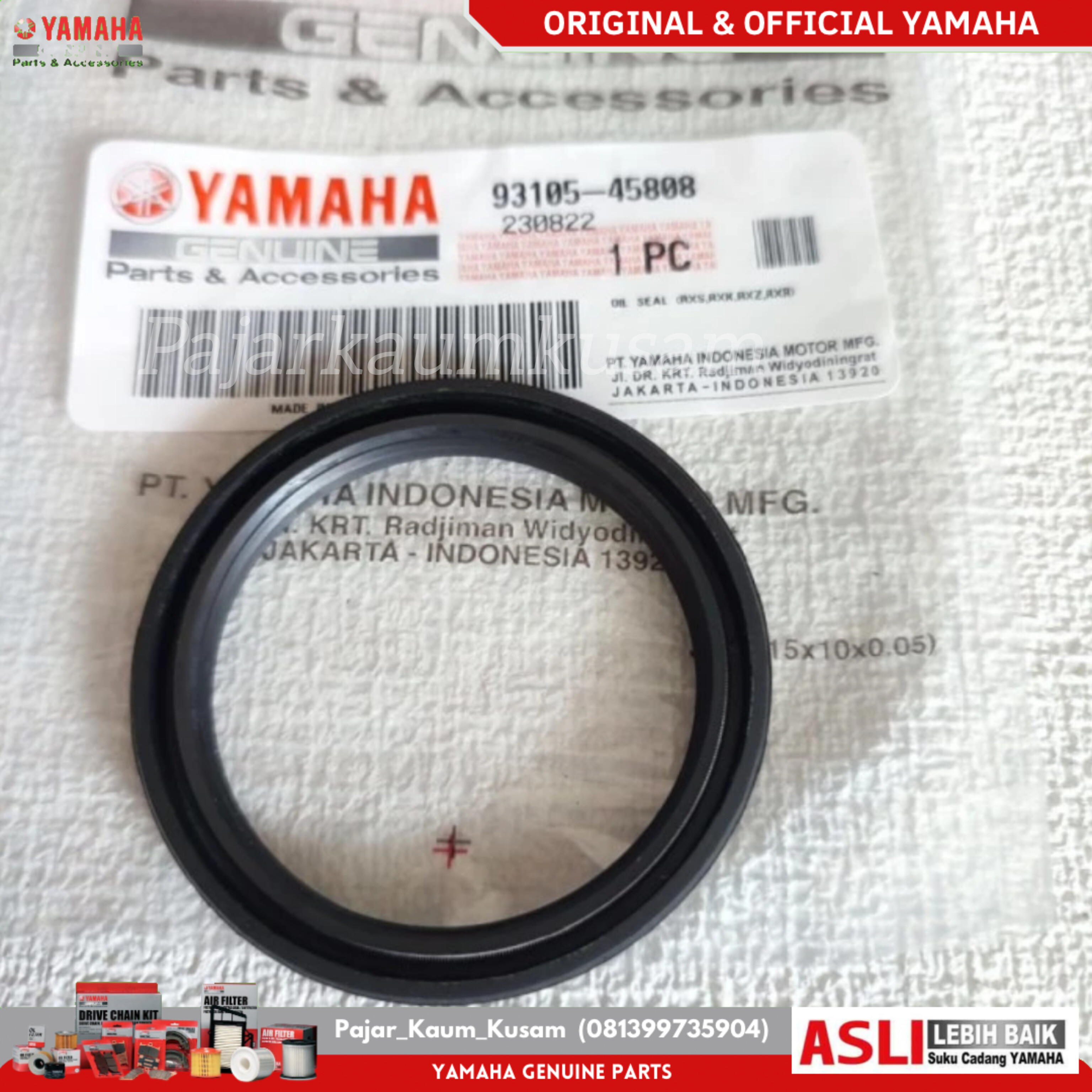 SEAL GEAR BOX KILOMETER RX KING RXS RXZ ORIGINAL 93105-45808.OIL SEAL Harga 25,000 rupiah*Gratis Ongkir