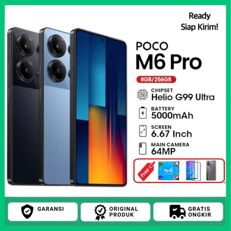 HP POCO M6 PRO & M6 RAM 8 GB ROM 256 GB Size 6.67 inches - Garansi Harga 1,730,000 rupiah*Gratis Ongkir