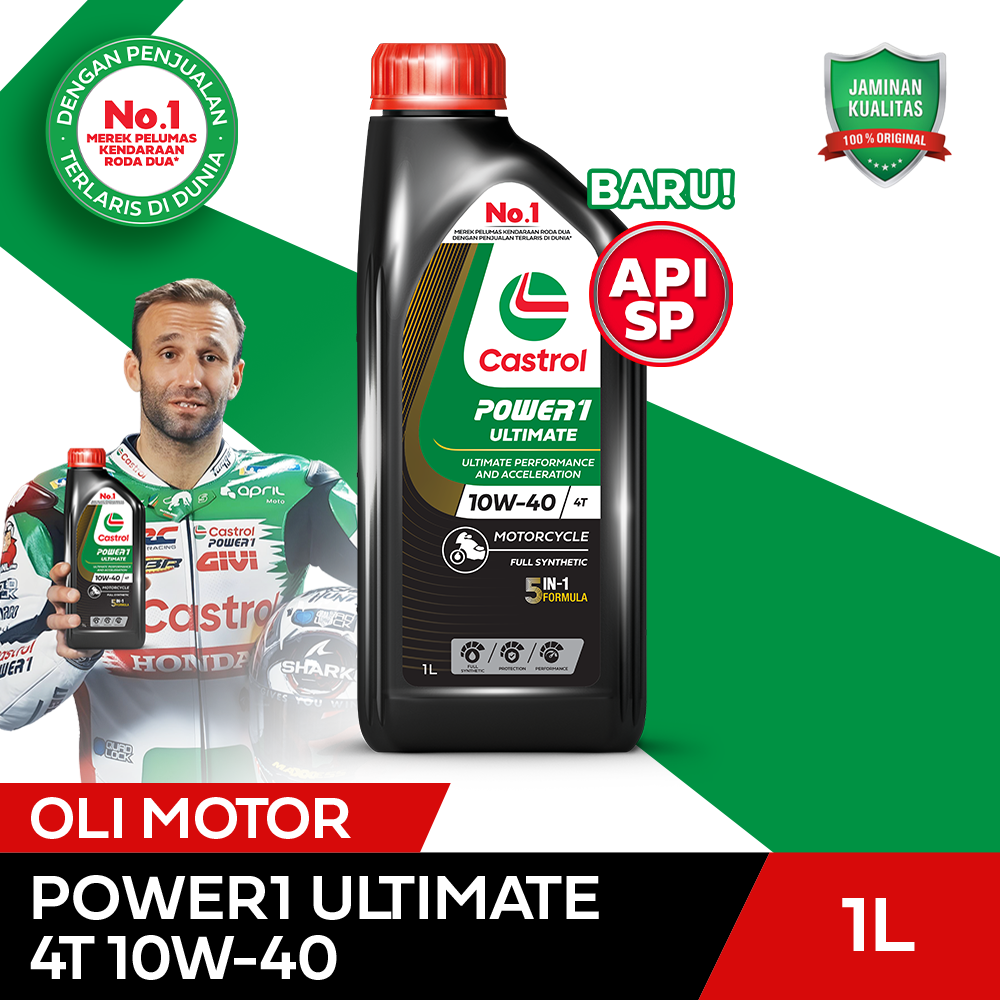 Oli Mesin Motor Castrol POWER1 Ultimate 4T 10W-40 (1L) Giá 118,400 Đồng*Miễn phí vận chuyển