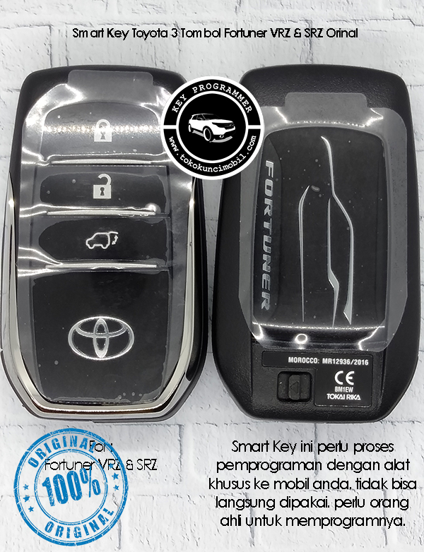 Kunci Remote Smart Key Fortuner VRZ SRZ Original Harga 900,000 rupiah*Gratis Ongkir