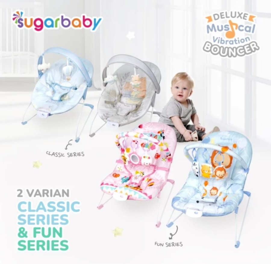 Sugar Baby New Deluxe Musical Vibration Bouncer/Ayunan Bayi/Bouncer Bayi