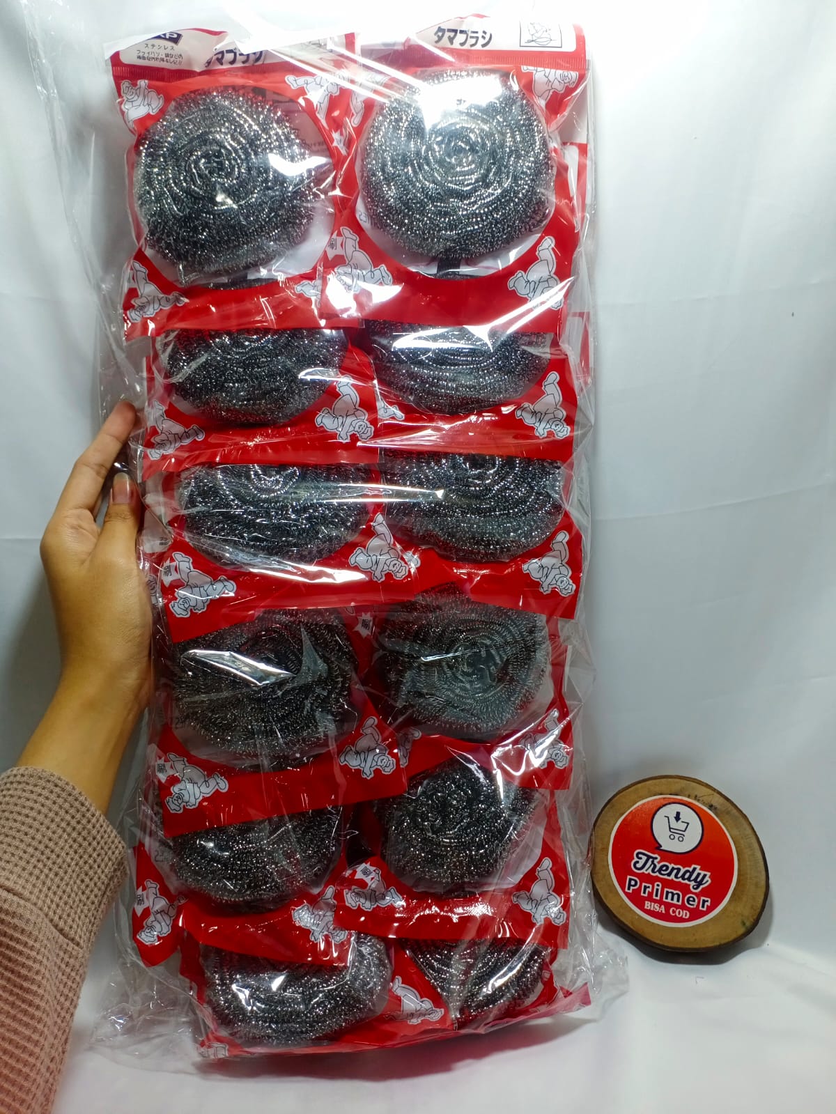 Steelwool sabut kawat stainless isi 12 pcs uk 40Gram spon besi Harga 33,900 rupiah*Gratis Ongkir