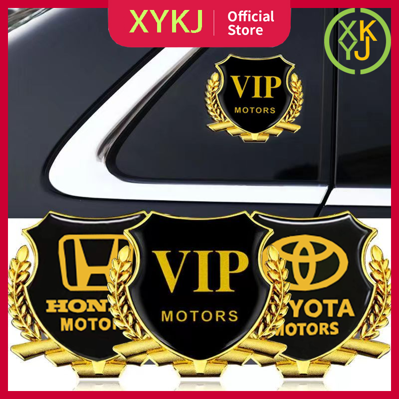 XYKJ Stiker Mobil Logam Stiker 3d Untuk Mobil Stiker Emblem Timbul Variasi Stiker Logo Honda Daihatsu Toyota VIP Harga 27,999 rupiah*Gratis Ongkir