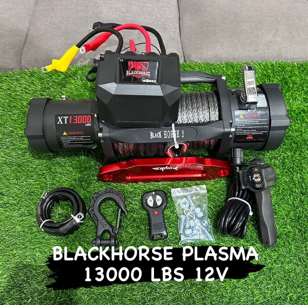 WINCH BLACK HORSE G2 XT 13000LBS PLASMA DC 12V GEN 2 Harga 6,595,000 rupiah*Gratis Ongkir