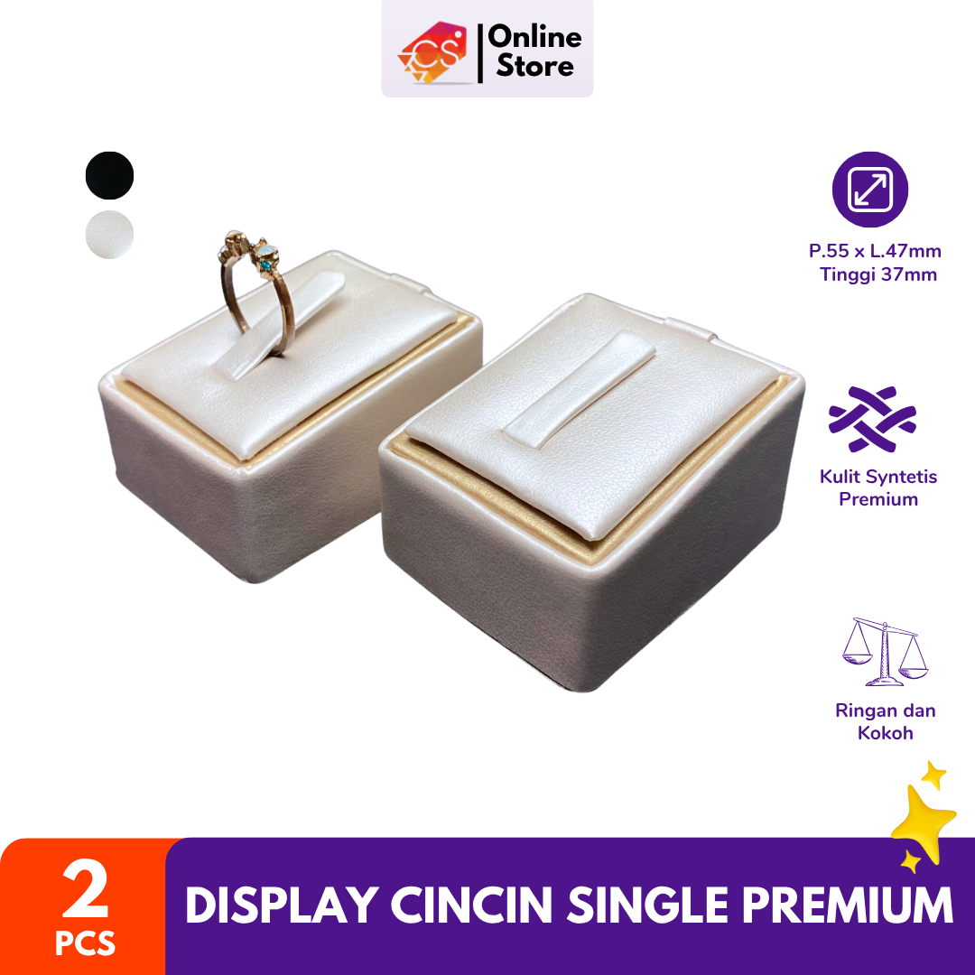 Premium Synthetic leather ring display display box holder Harga 150,000 rupiah*Gratis Ongkir