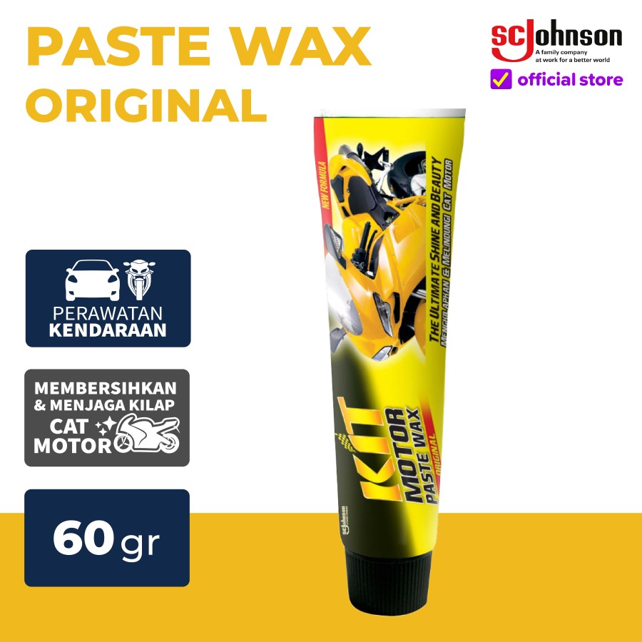 KIT Motor Paste Wax Pengkilap Cat Motor Original 60g Harga 11,921 rupiah*Gratis Ongkir