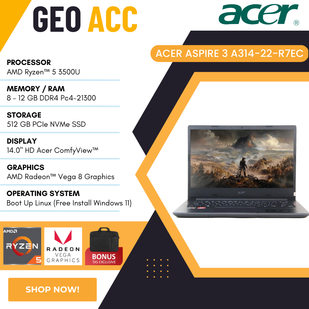 Refurbished Acer Acer Aspire A314 Ryzen 3500u Acer Aspire (A314-22