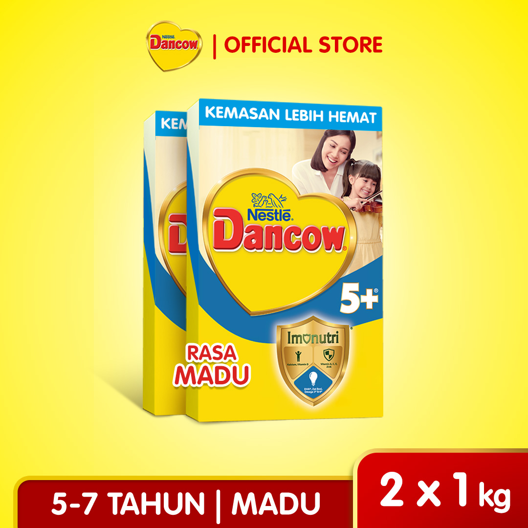 Nestlé Dancow 5+ Honey Flavor 1kg X2 Harga  203,200 rupiah*Gratis Ongkir