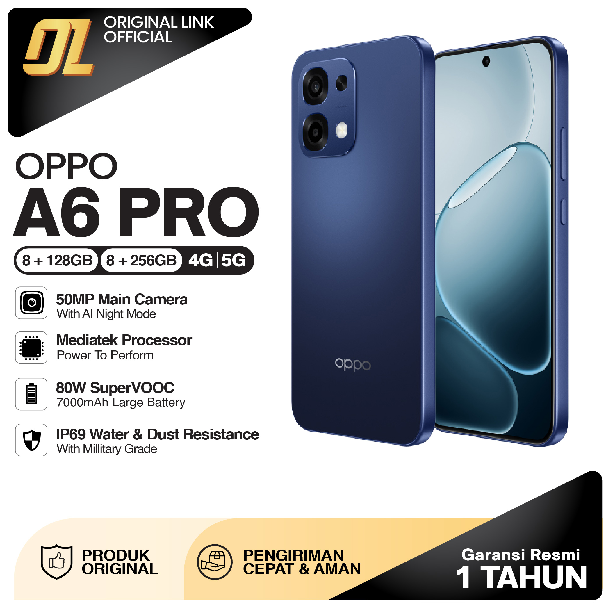 Oppo A6 Pro 4g 5g 8/128 8/256 Gb Ram 8Gb 128Gb 256Gb Smartphone Original Harga  3,899,000 Ringgit*Penghantaran Percuma