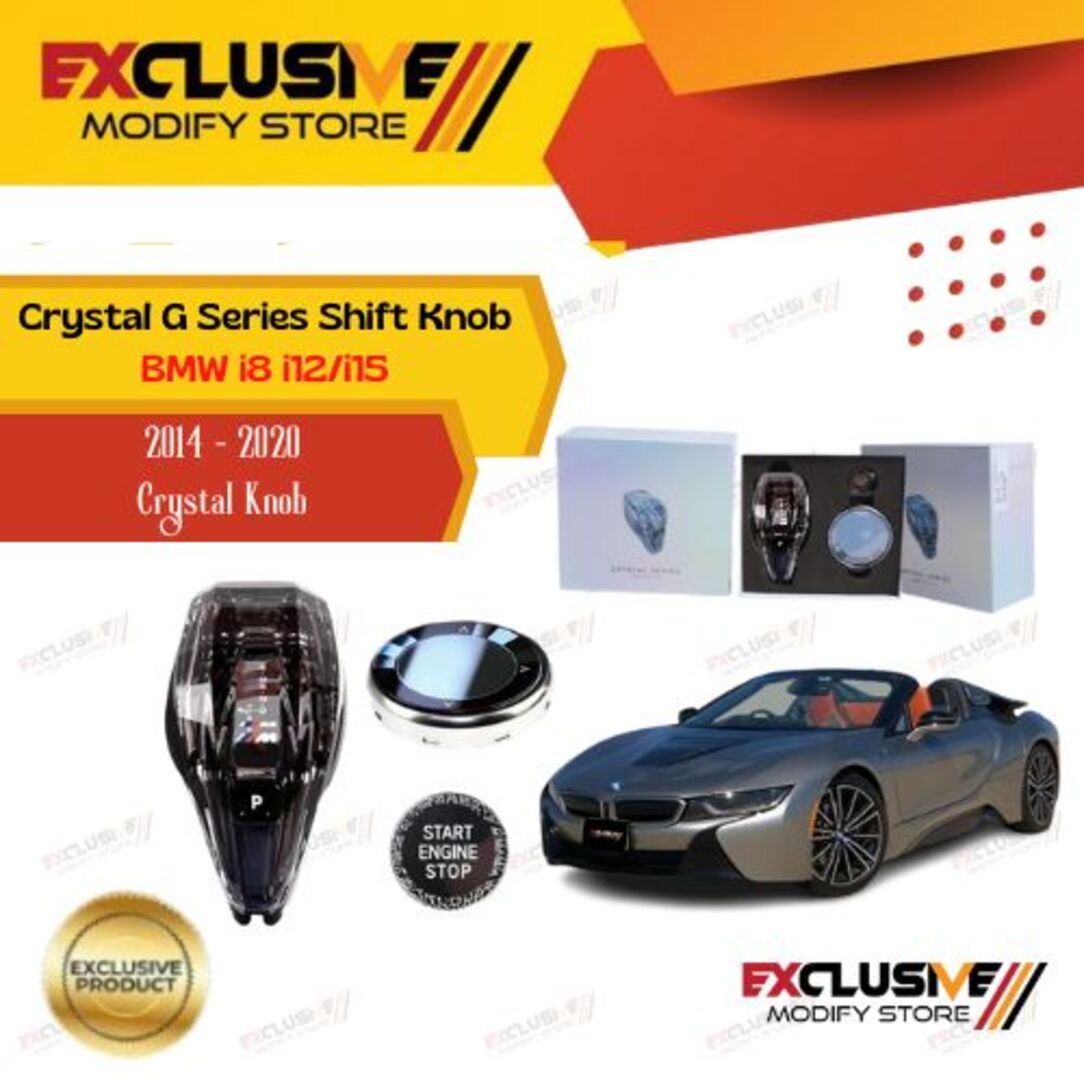 Vstar crystal gear shift knob (RHD) for BMW i8 I12/I15 2014 - 2020 Giá 3,850,000 Đồng*Miễn phí vận chuyển
