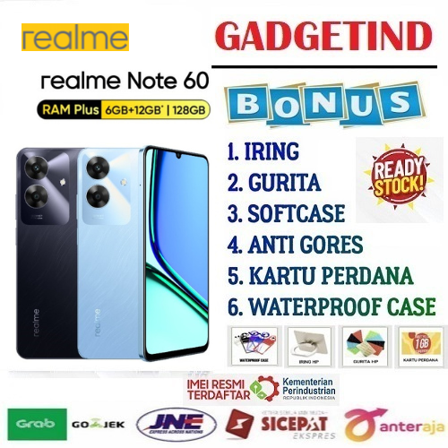 Sale Realme Note 60 8/256Gb | 6/128Gb | 4/64Gb - Armorshel Protection | Tuv Rheinland | 32Mp Camera | 48-Month Fluency | Ip64 Dust & Water Resistance Harga  987,040 Ringgit*Penghantaran Percuma