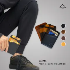 Dompet Kartu Tipis Pria Kulit Maritim Men Leather Card Holder Wallet Keren