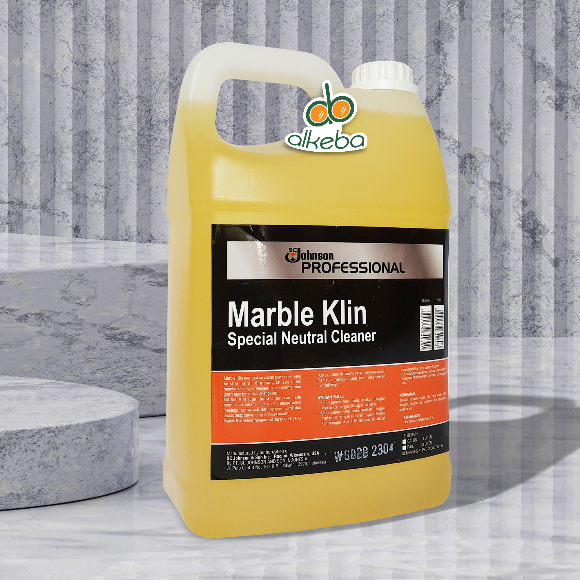 MARBLE KLIN JOHNSON Cairan netral pembersih lantai marmer 4 Liter Cairan  Pembersih Marmer Harum Dan Bercahaya - Lazada | Lazada Indonesia