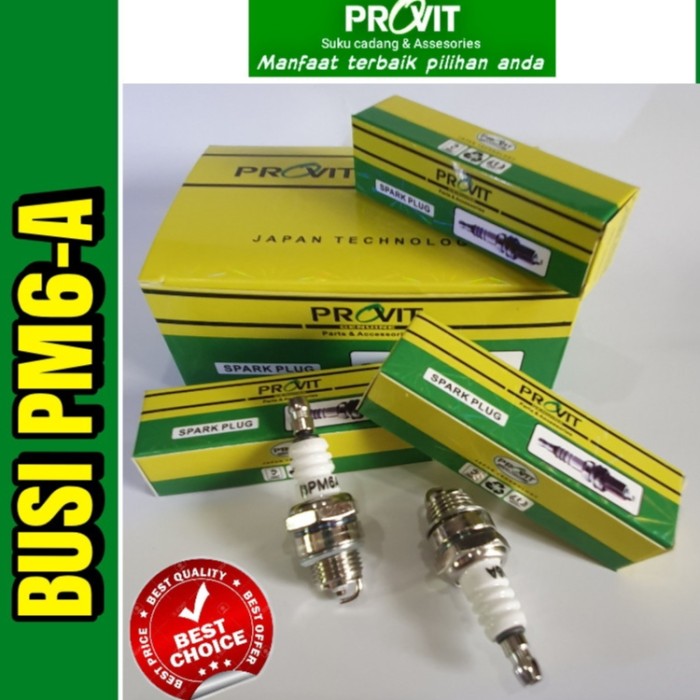 Busi Sparkplug Mesin BPM6APemotong Rumput Chainsaw Provit Harga 18,500 rupiah*Gratis Ongkir