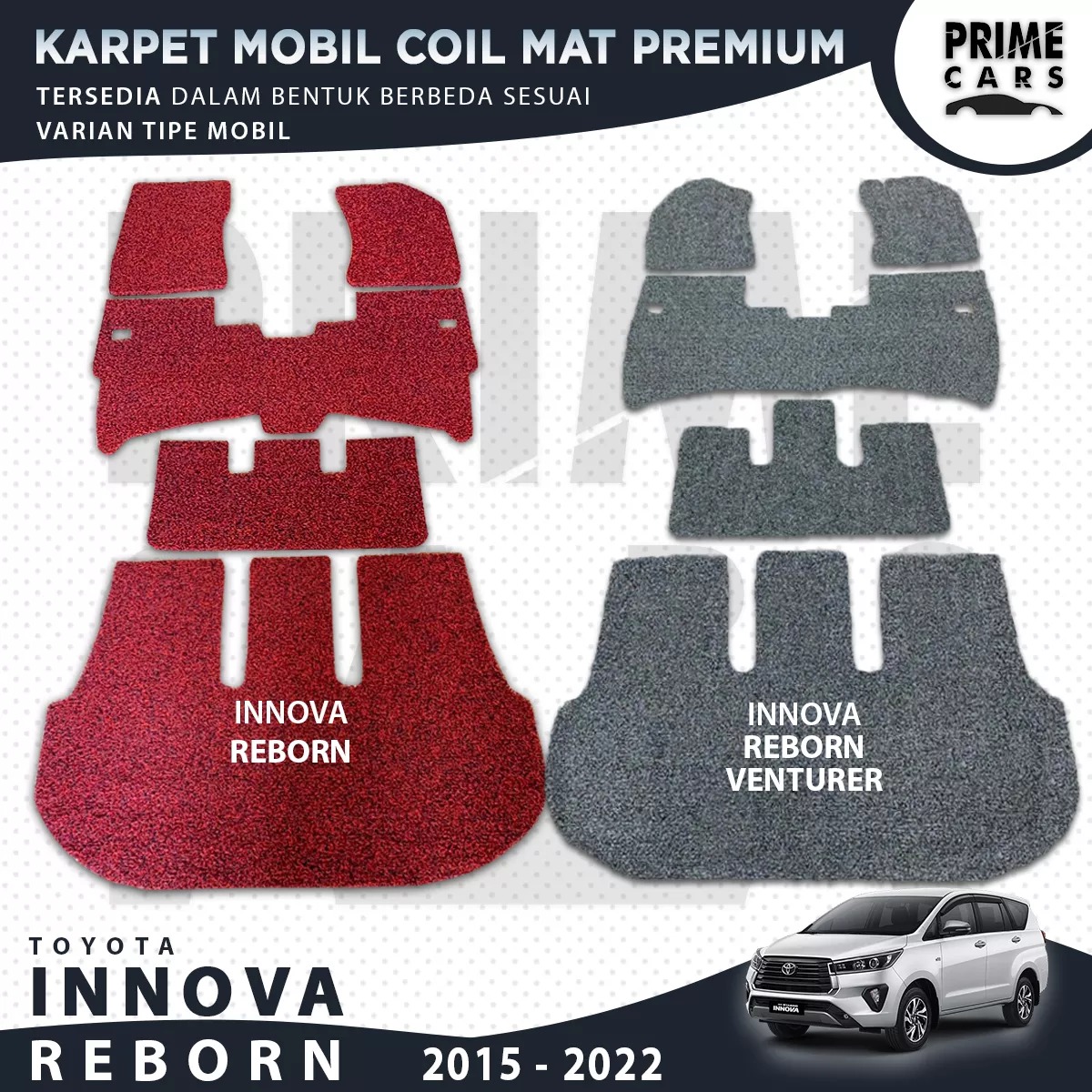 ER1/carpet car Toyota Kijang Innova (2016-2022 reborn) full luggage/Innova car rugs thicker and padded/car accessories Innova / 1 color red Giá 999,900 Đồng*Miễn phí vận chuyển