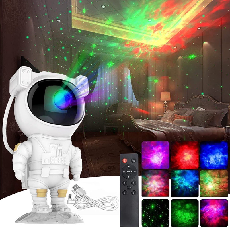 Lampu Tidur Aesthetic Lampu Led Kamar Lampu Tidur Proyektor Aesthetic Astronot Hadiah Ulang Tahun