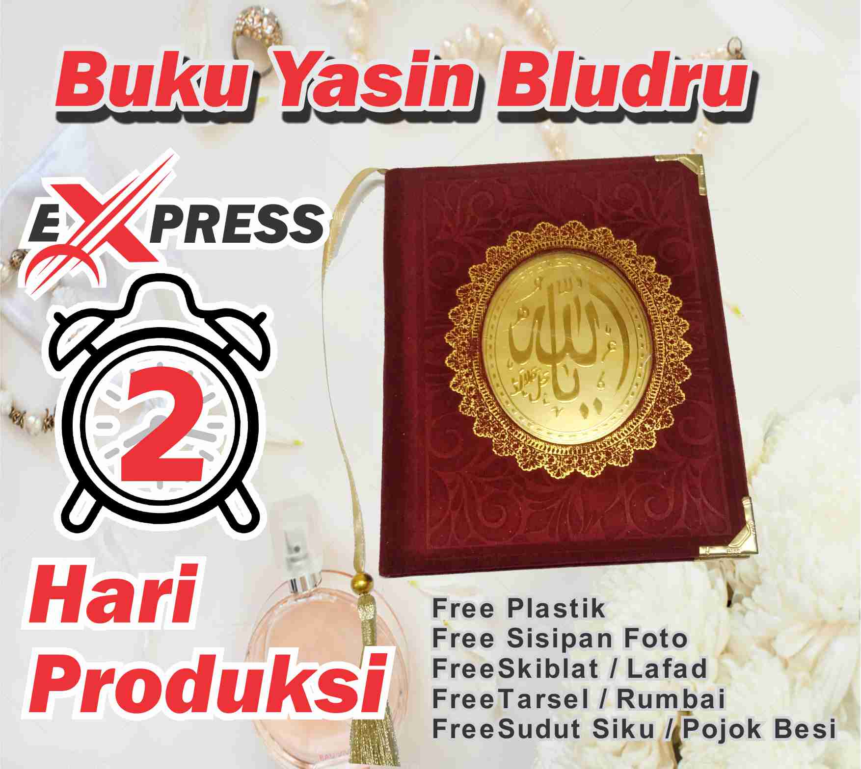 Yasin & Tahlil Hardcover Bludru Mewah Isi 10 Buku