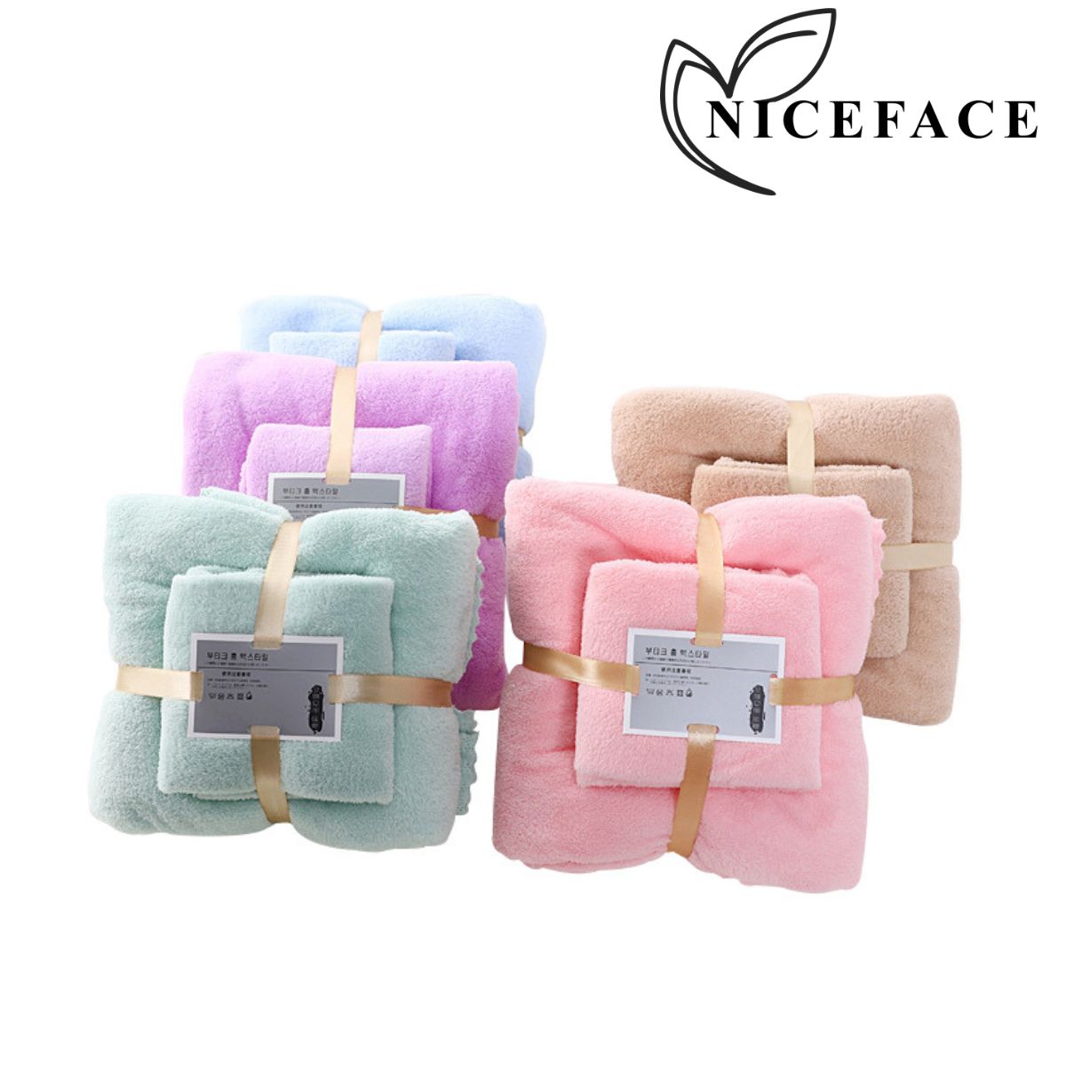 NICEFACE Handuk Serbaguna Set 2pcs Premium Super Serap Air Fiber