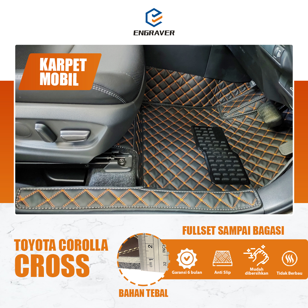 Engraver Mat Toyota Corolla Cross Tahun 2020-Now Fullset+Bagasi Harga 1,700,000 rupiah*Gratis Ongkir