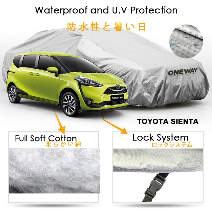 COVER SARUNG MOBIL TOYOTA SIENTA WATERPROOF 3 LAPIS DELUXE NOT URBAN Harga 784,000 rupiah*Gratis Ongkir