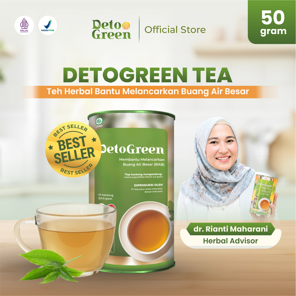 Detogreen Herbal Tea Helps Facilitate Defecation