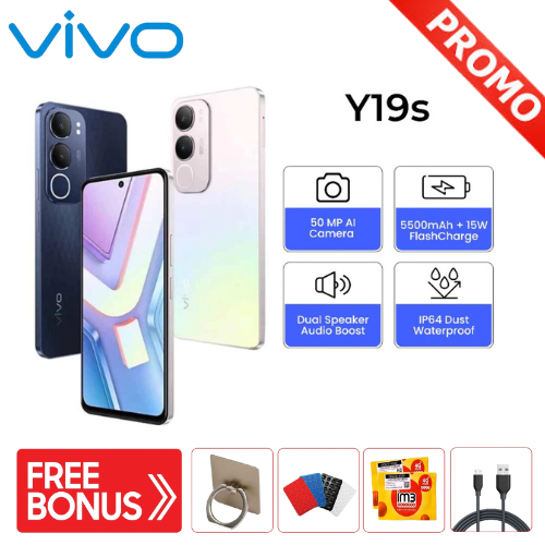 Vivo Y19S 6/128 - 6Gb + 6Gb Extended Ram Harga  1,260,000 Ringgit*Penghantaran Percuma