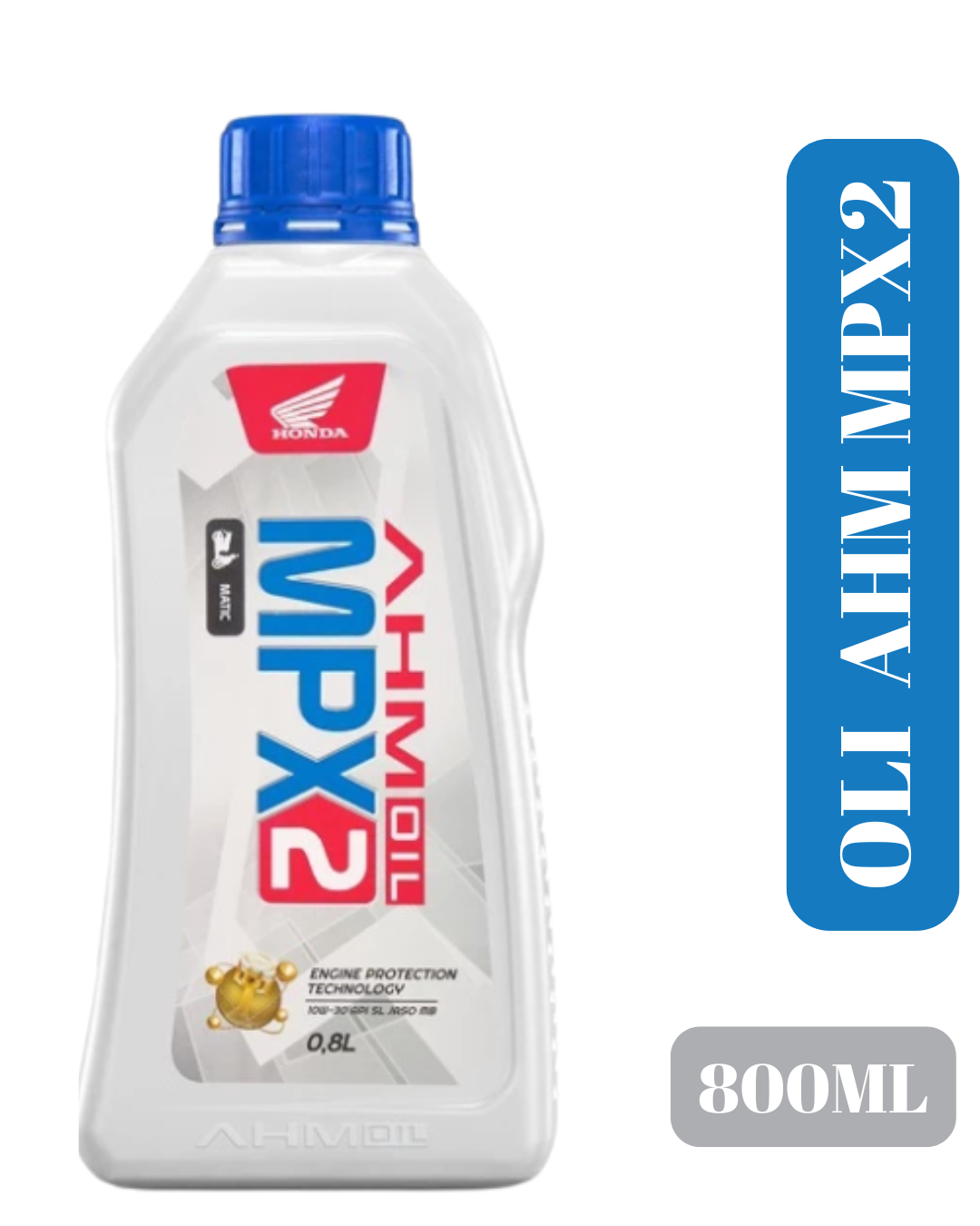 Mpx 2 Matic Oil 800 ml 10W30 100% Original Lubricant for Honda Vario Beat Genio Scoopy Spacy Etc. Harga 20,800 rupiah*Gratis Ongkir