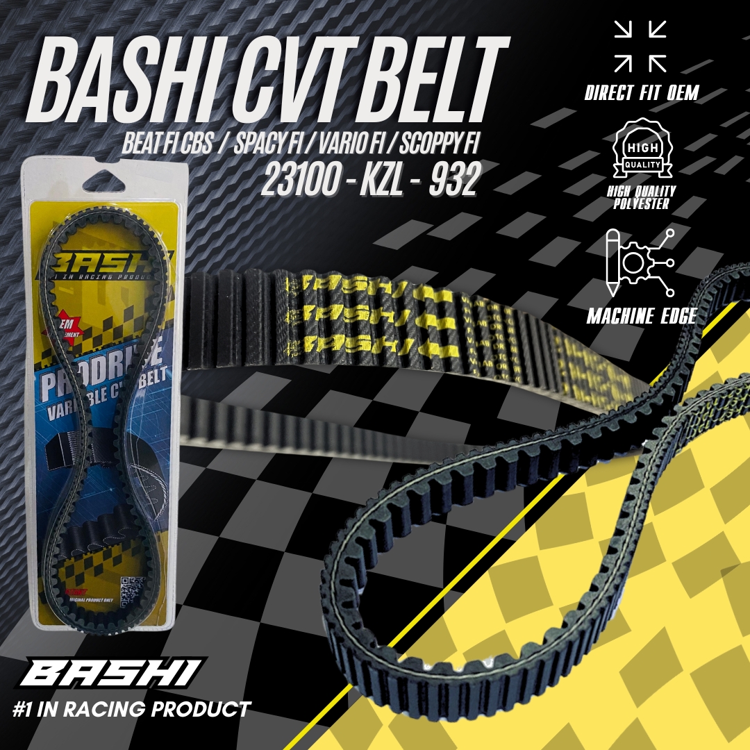 Bashi Prodrive Cvt Drive Fan Belt Honda Beat Spacy Vario 110 Scoopy Vario 125 Fi Kzl Harga 85,000 rupiah*Gratis Ongkir