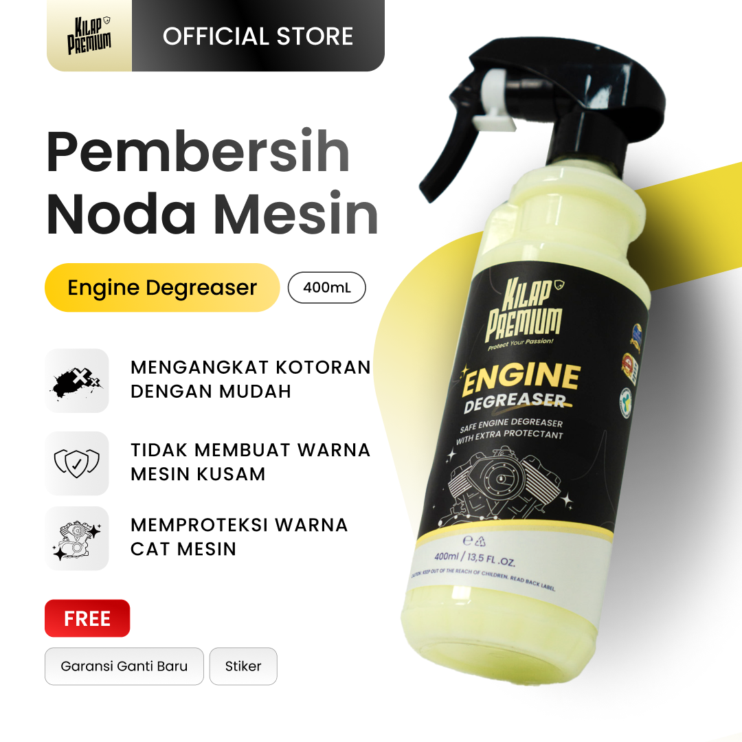 Safe Engine Degreaser | Kilap Premium - Cairan Pembersih Mesin Motor Mobil, Pembersih Kerak Mesin Motor, Cairan Pembersih Noda Membandel, Pembersih Noda Blok Mesin Kaki-Kaki Velg, Perawatan Kendaraan Harga 65,693 rupiah*Gratis Ongkir