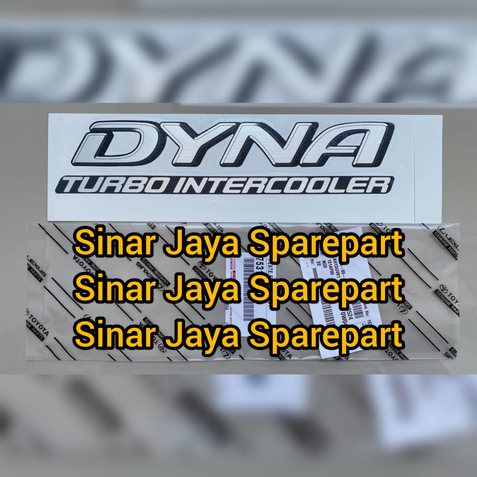 Stiker DYNA TURBO INTERCOOLER Original 75311-0W040 Harga 200,000 rupiah*Gratis Ongkir