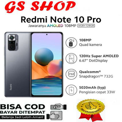XIAOMI REDMI NOTE 10 PRO RAM 8/128GB Harga  3,000,000 Ringgit*Penghantaran Percuma