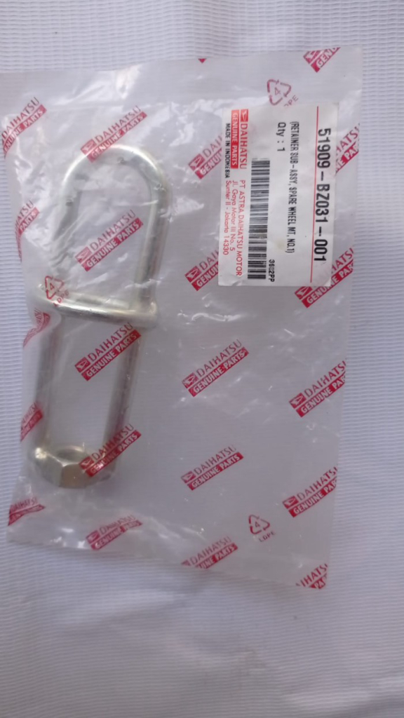 RETAINER, SPARE WHEEL (Mur Baut Ban Serap) 51909-BZ031-001 Harga 19,750 rupiah*Gratis Ongkir