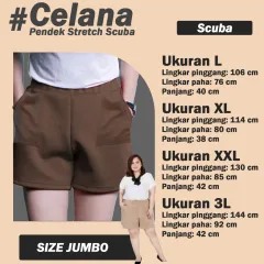 Celana Pendek Stretch Jumbo Big size scuba