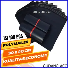 Polymailer Polimailer Plastik Packing Hitam 30 x 40 cm