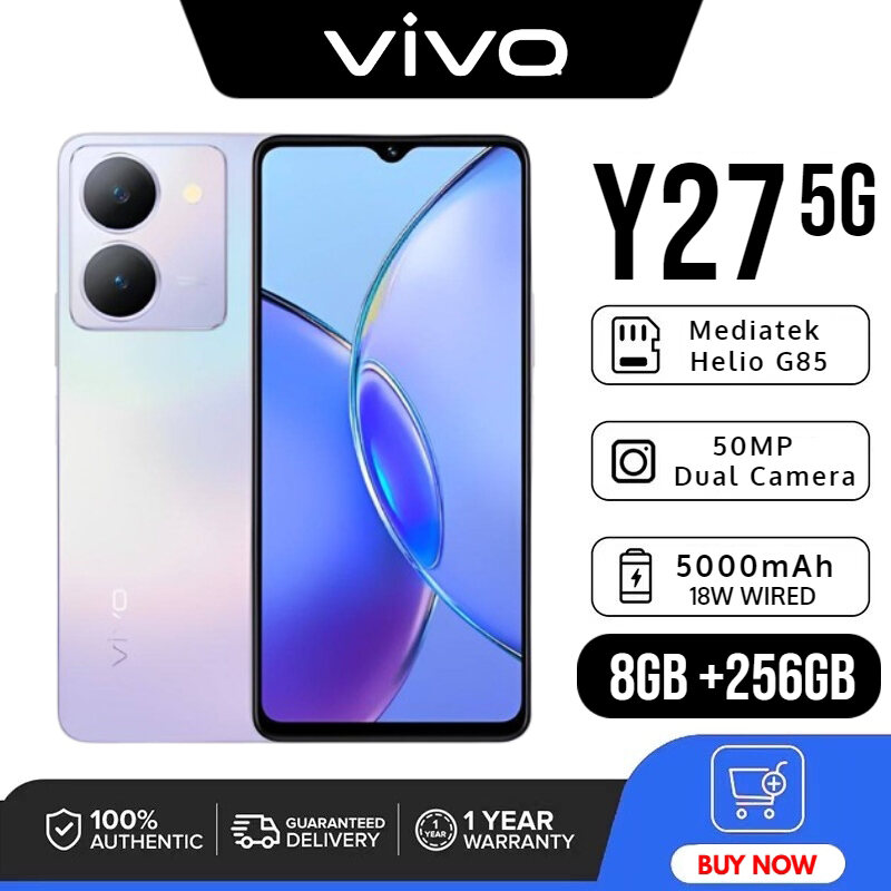 Hp murah VIV0 Y27 NFC Promosi Produk Baru handphone 7.5 lnci 5G 90Hz Smartphone RAM 16GB/512GB, HP Cuci Gudang Promo resmi produk Smartphone, Eye-care Display, 3D Sleek Design standby gaming phone Bisa COD Harga 949,000 rupiah*Gratis Ongkir