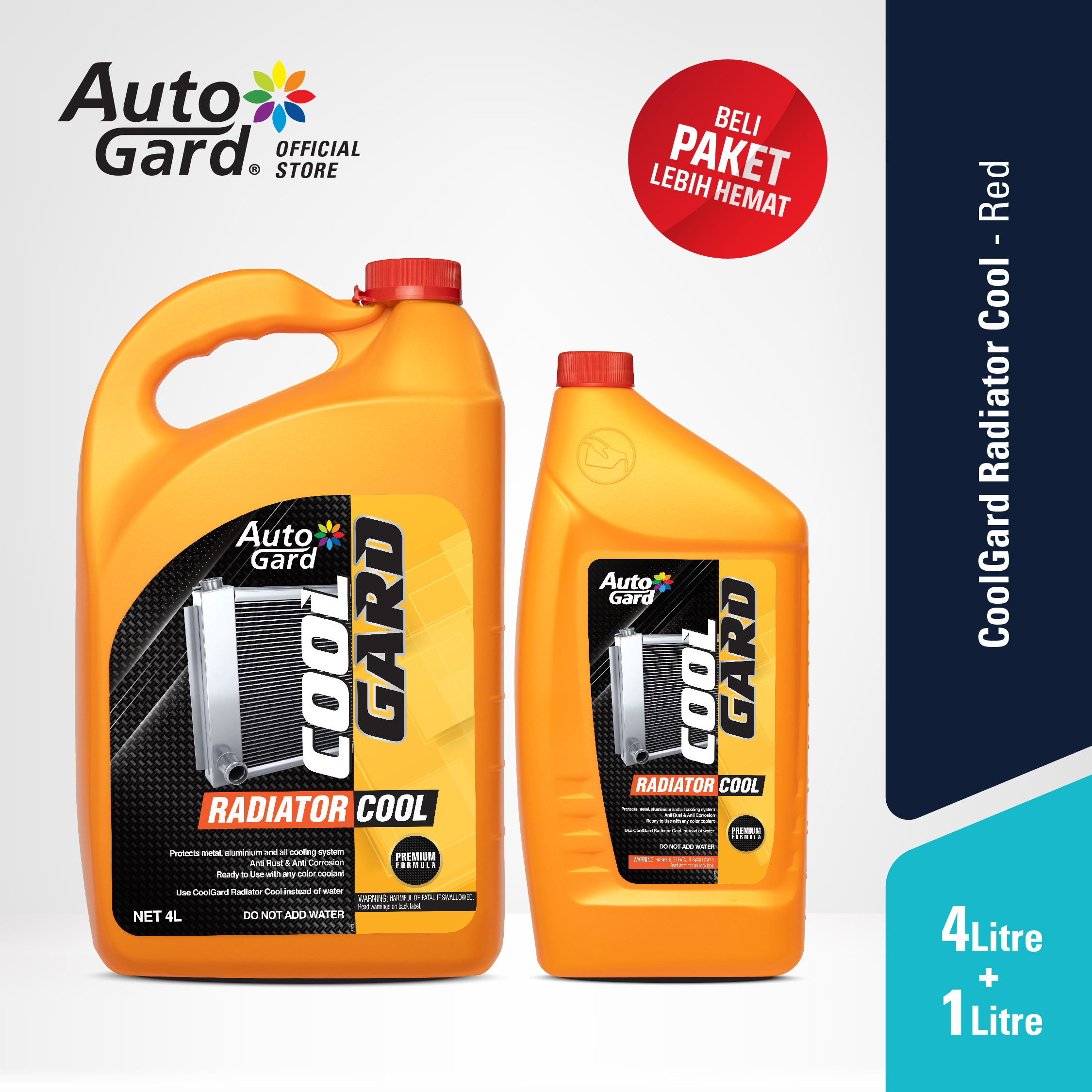 AUTOGARD [BUNDLE] CoolGard Pink 4L+1L Air Radiator Mobil Motor Harga 81,954 rupiah*Gratis Ongkir