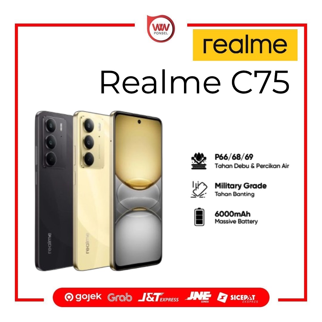 Hp Realme C75 Ram 8GB Internal 256GB Garansi Resmi Harga 2,799,000 rupiah*Gratis Ongkir