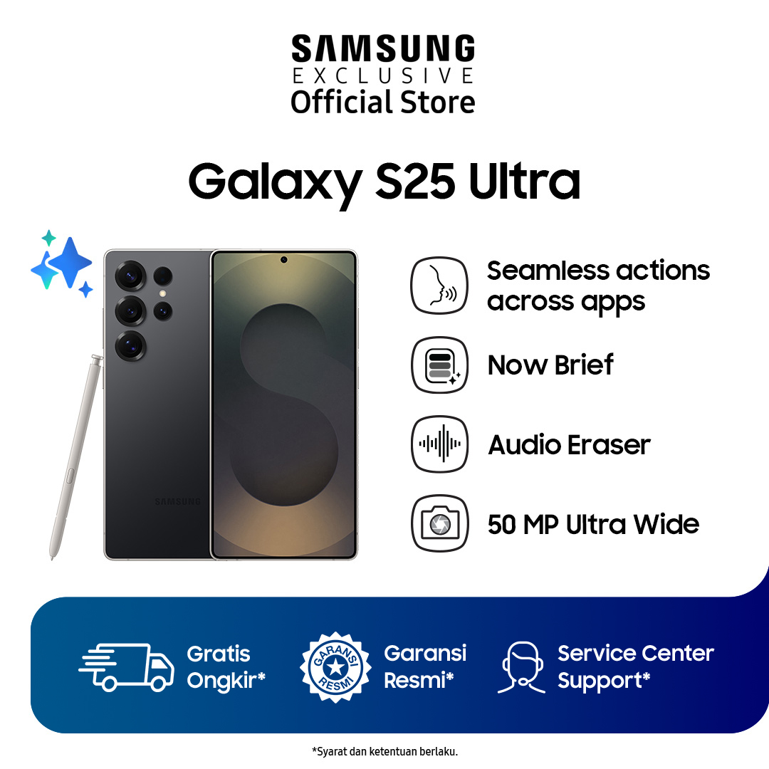 Samsung Galaxy S25 Ultra 12/512Gb - Titanium Black | Ai Smartphone | Galaxy Ai | 200Mp Camera | Snapdragon 8 Elite Processor | S Pen Harga 21,499,000 rupiah*Gratis Ongkir